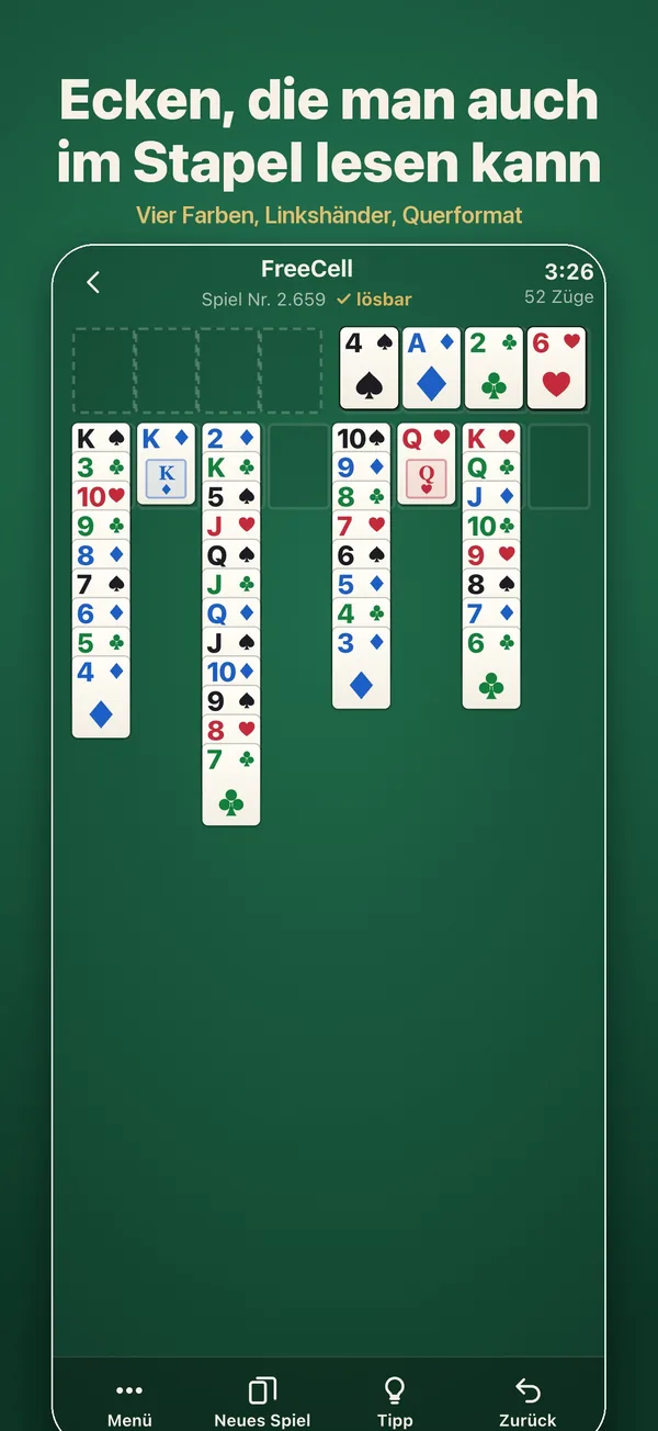 Ein FreeCell-Spiel